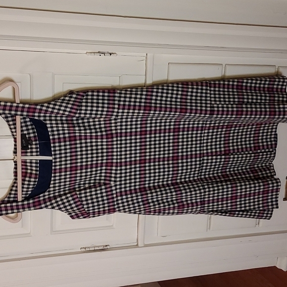 J Crew Scoopneck Flare Dress in Herringbone Twill - Picture 2 of 8